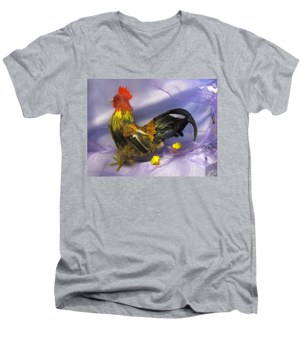Easter Men's V-Neck T-Shirt featuring the photograph Happy Easter by Rosita Larsson