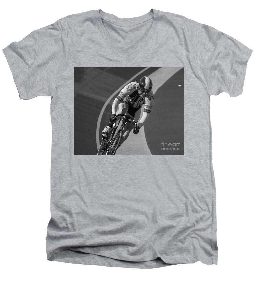 San Diego Men's V-Neck T-Shirt featuring the photograph 200 Meter #1 by Dusty Wynne
