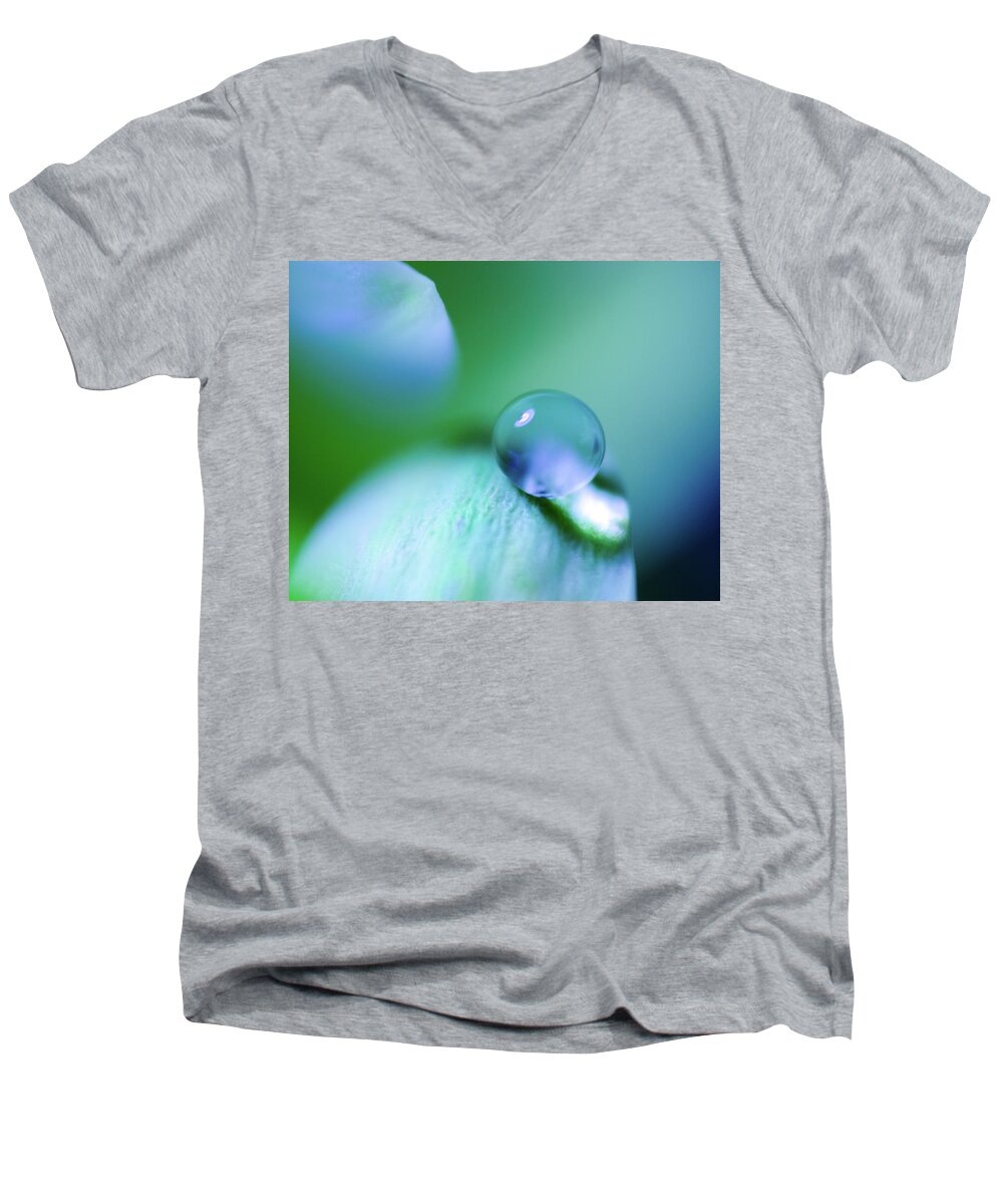 Bokeh Men's V-Neck T-Shirt featuring the photograph Dropped #1 by Sandra Parlow