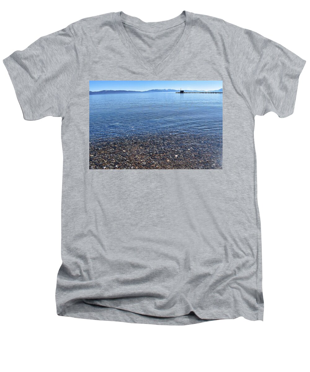 Lake Tahoe Men's V-Neck T-Shirt featuring the photograph Lake Tahoe #1 by Maria Jansson