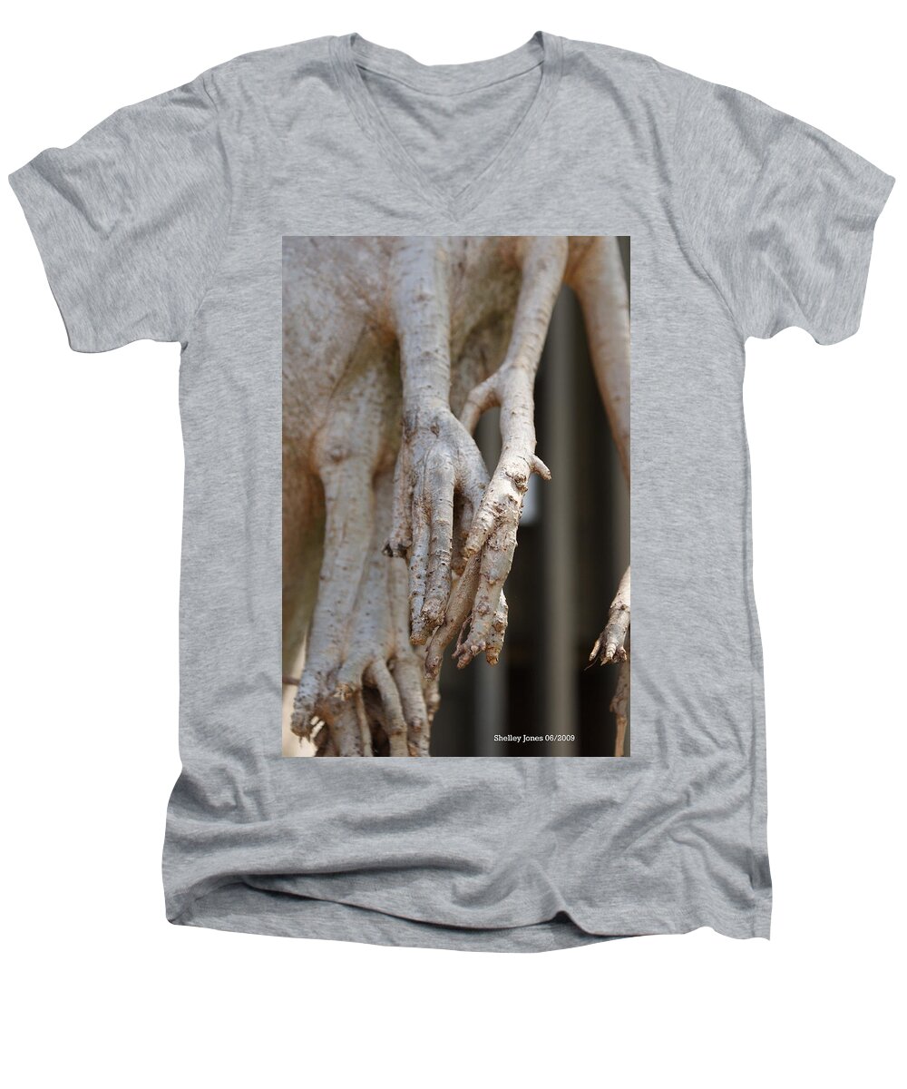 Praying Hands Men's V-Neck T-Shirt featuring the photograph Nature #1 by Shelley Jones