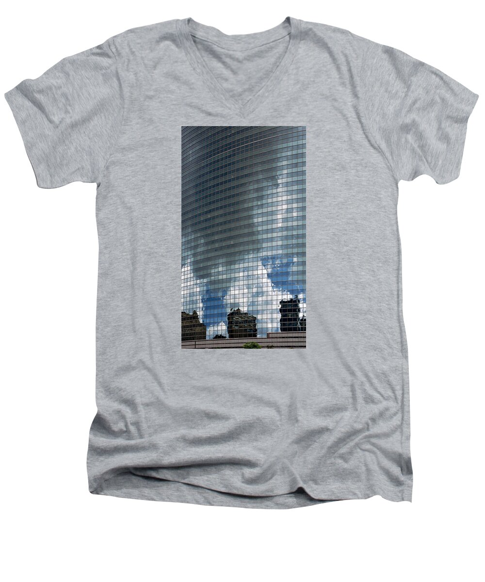 Lawrence Men's V-Neck T-Shirt featuring the photograph Ominous Reflection #1 by Lawrence Boothby