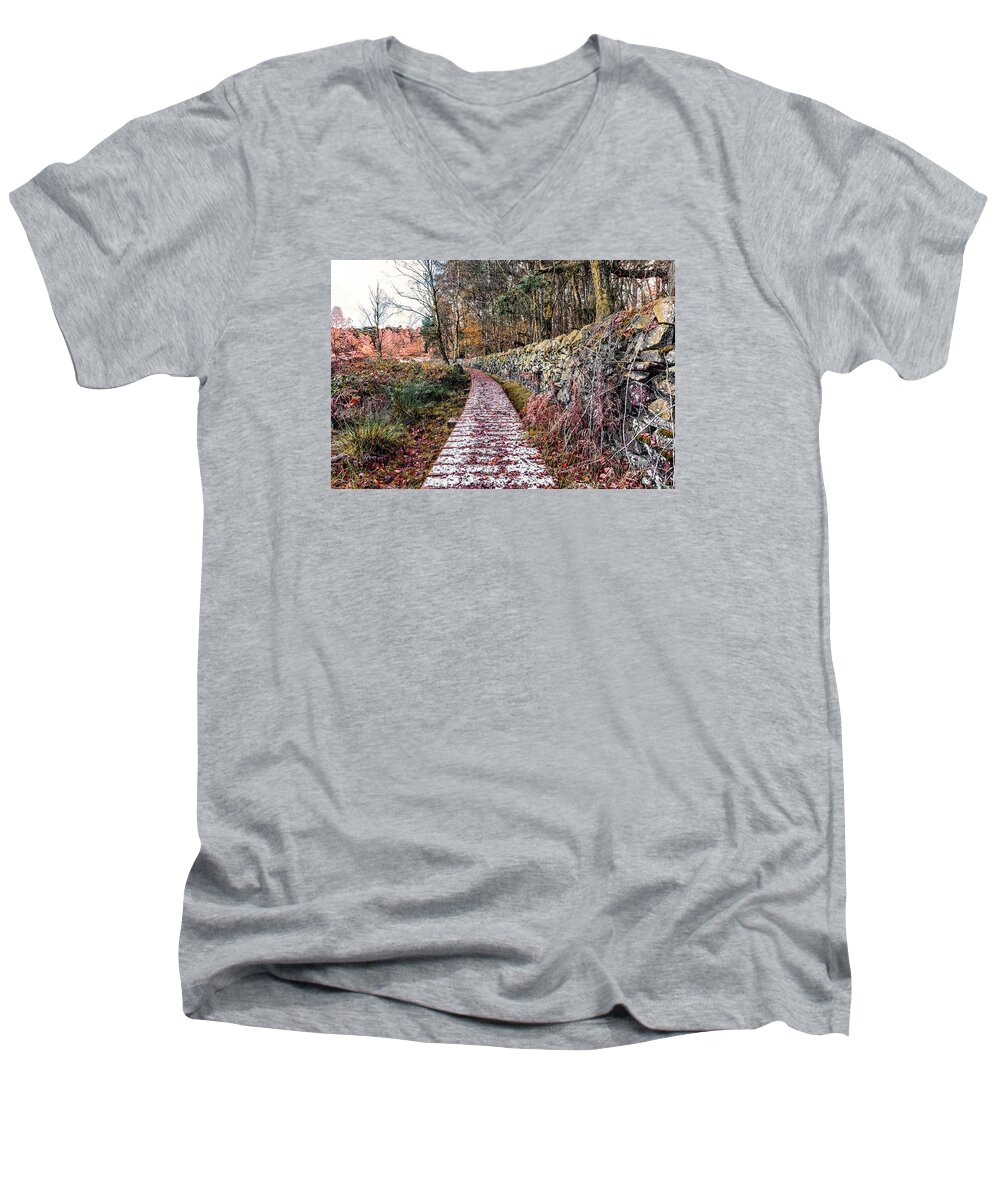 Path Men's V-Neck T-Shirt featuring the photograph One to Follow #2 by Nick Bywater