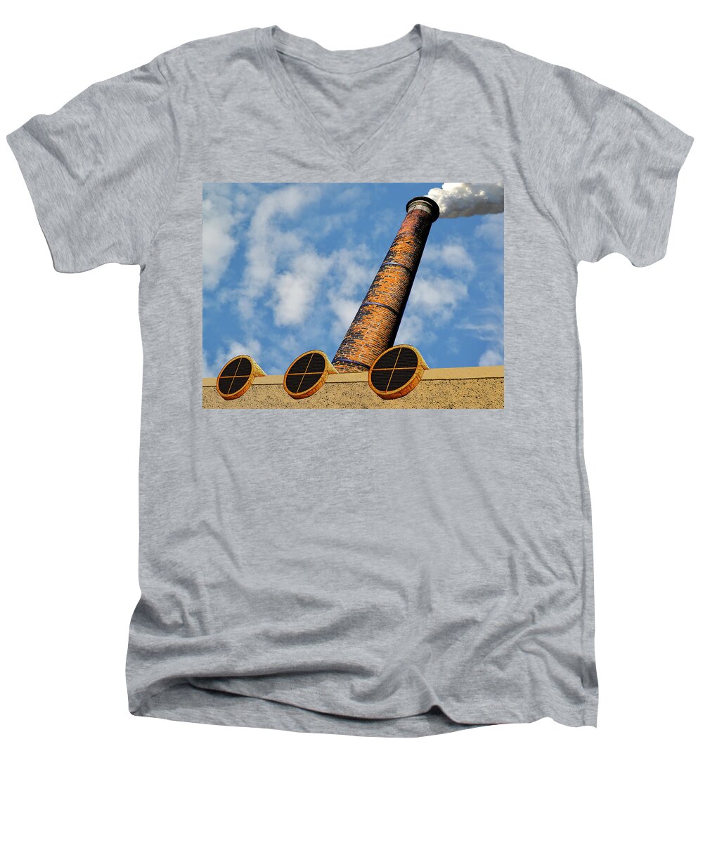 Plume And Plume And Doom Men's V-Neck T-Shirt featuring the photograph Plume and Doom #1 by Paul Wear