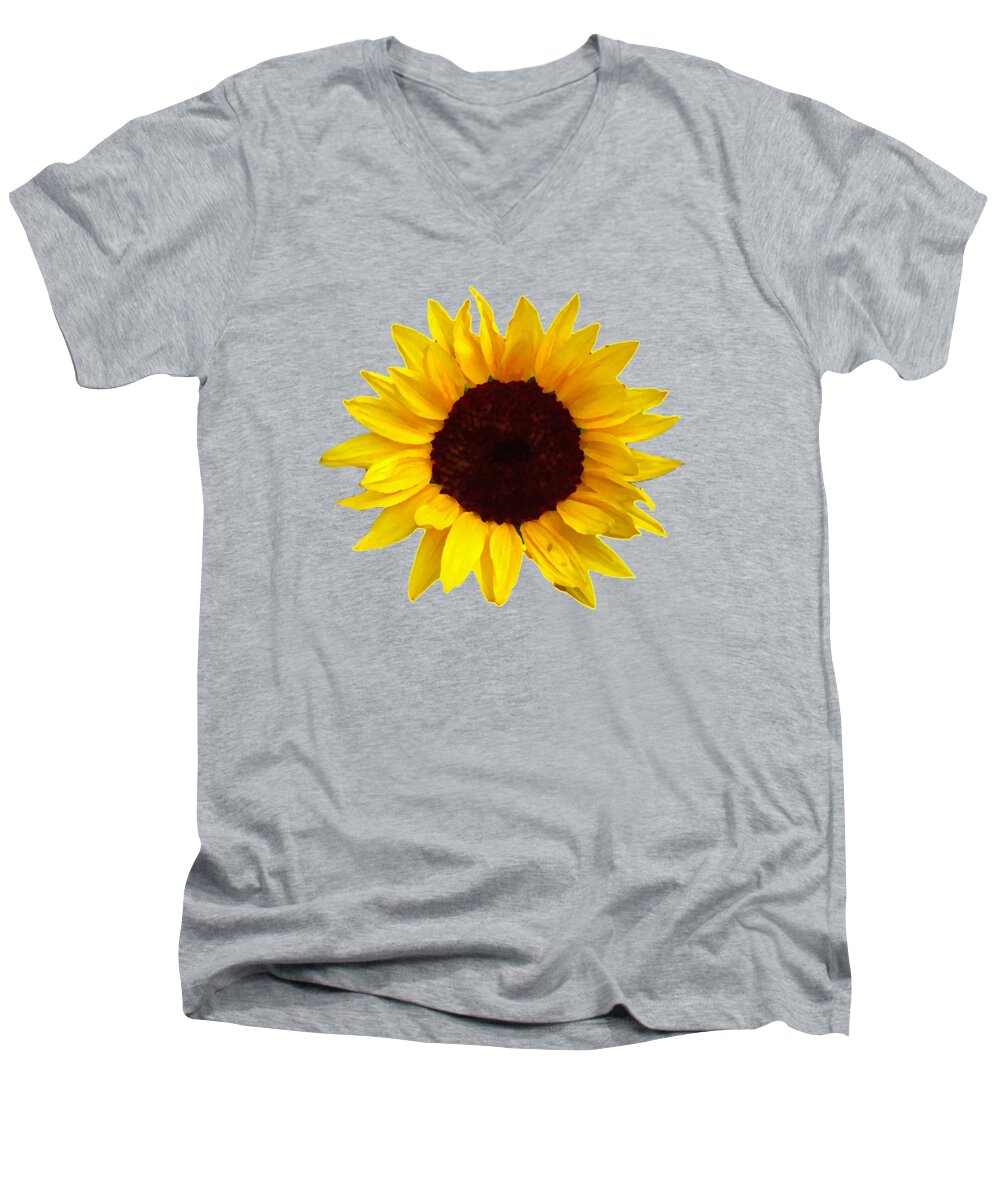 Sunflowers Men's V-Neck T-Shirt featuring the photograph Sunflower #1 by Jim Sauchyn