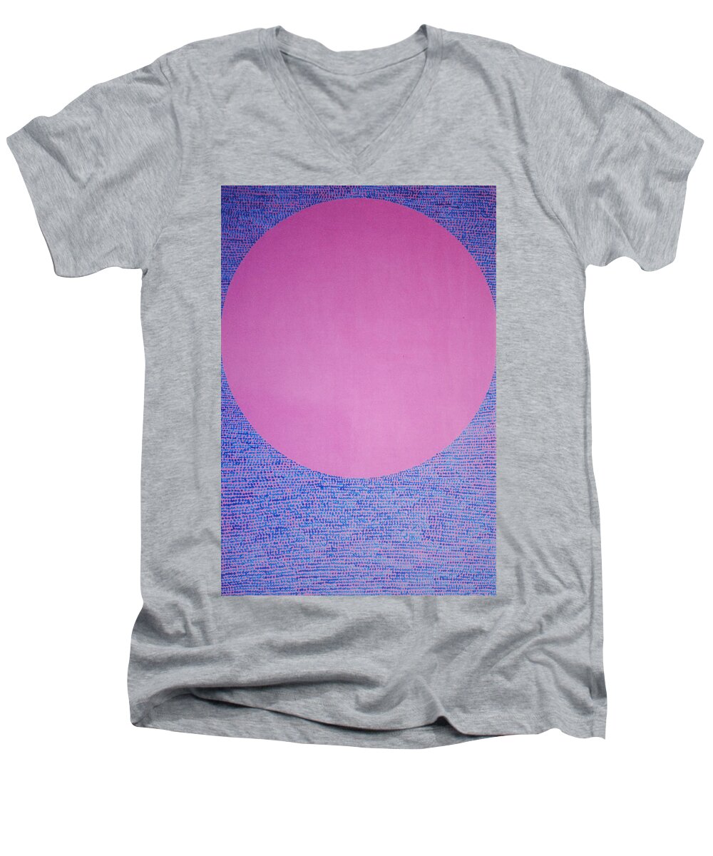 Inspirational Men's V-Neck T-Shirt featuring the painting Perfect existence #13 by Kyung Hee Hogg