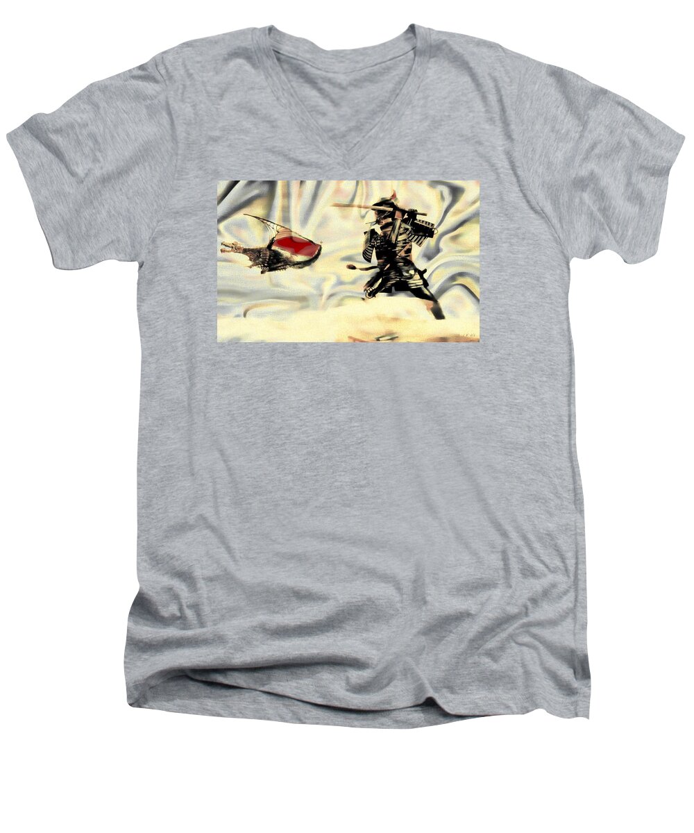 Photography Men's V-Neck T-Shirt featuring the photograph The Way of the Dragon #14 by Jean Francois Gil