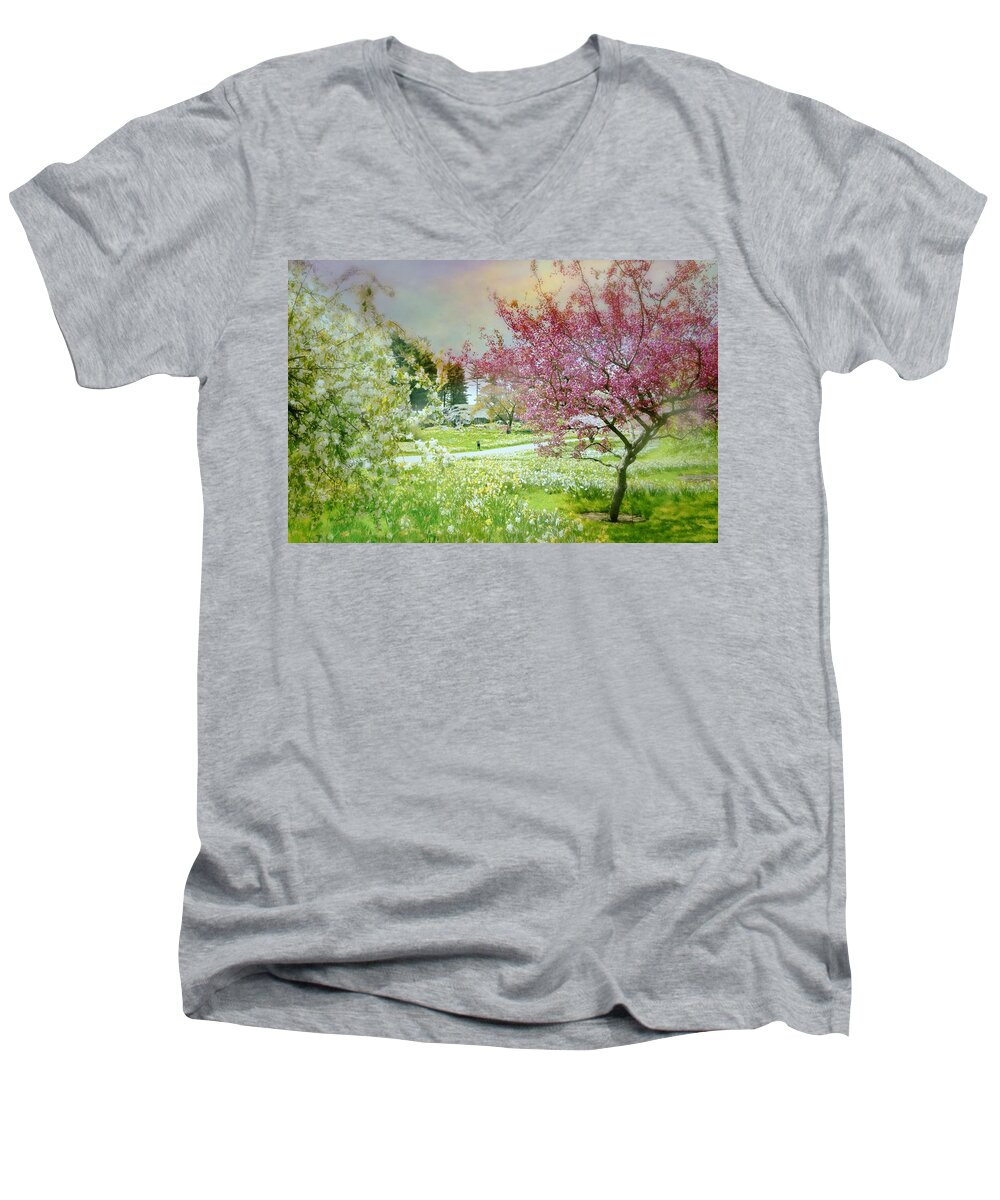 Nybg Men's V-Neck T-Shirt featuring the photograph Solitude #2 by Diana Angstadt