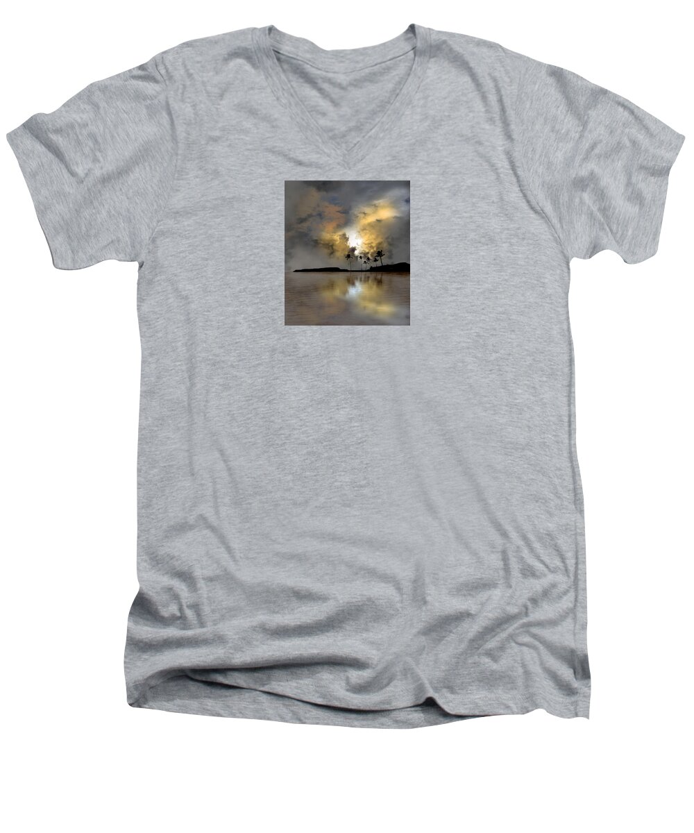 Clouds Men's V-Neck T-Shirt featuring the photograph 4066 by Peter Holme III