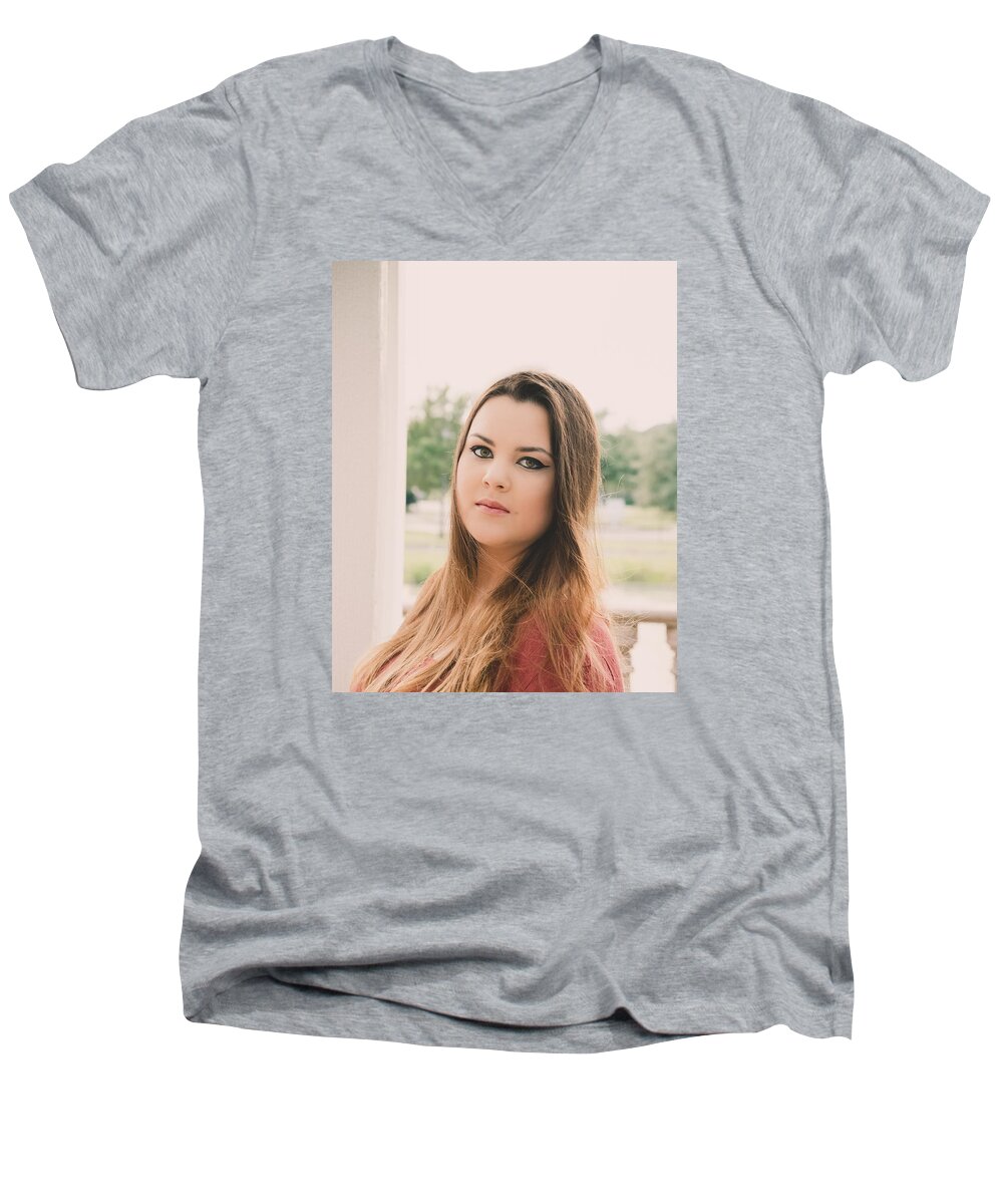 Teresa Blanton Men's V-Neck T-Shirt featuring the photograph 5581-2 by Teresa Blanton