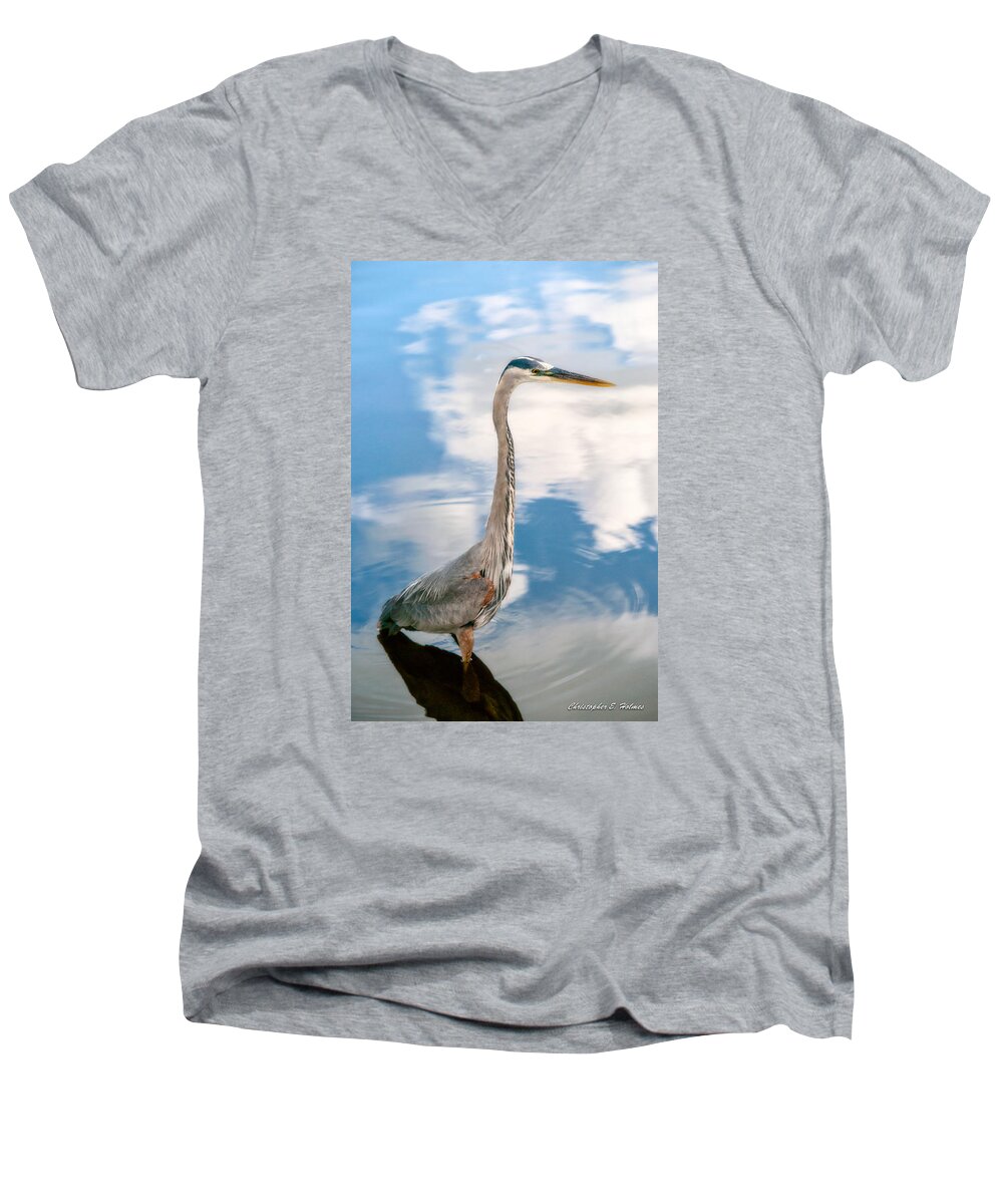 Christopher Holmes Photography Men's V-Neck T-Shirt featuring the photograph A Stroll Among the Clouds by Christopher Holmes