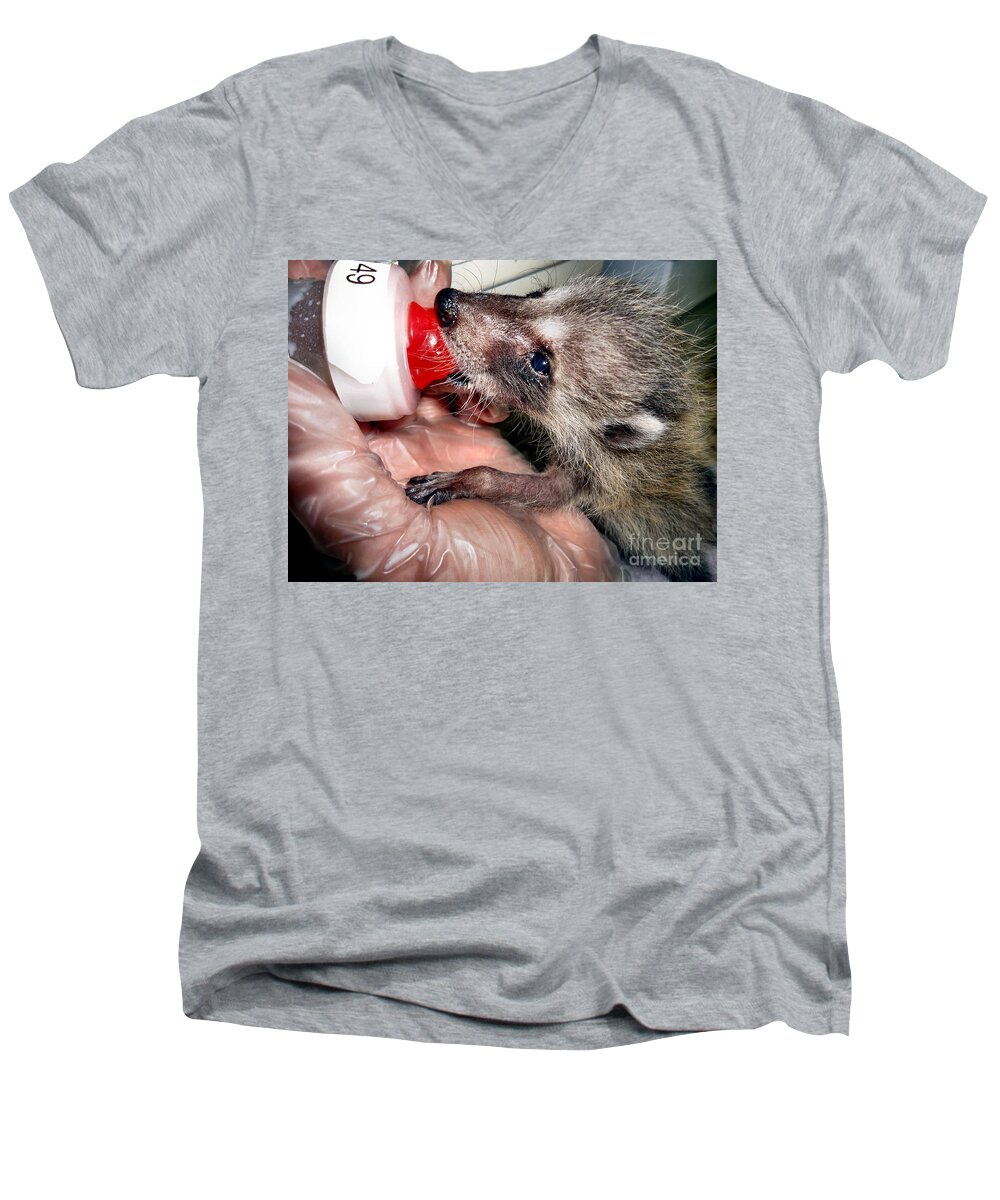 Wild Men's V-Neck T-Shirt featuring the photograph Abandoned and Raised by Art Dingo