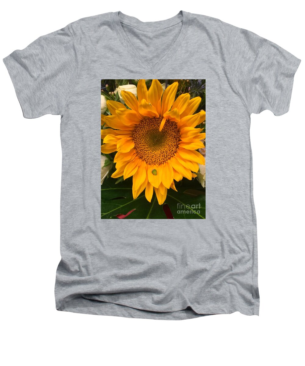 Sun Men's V-Neck T-Shirt featuring the photograph Adoration by Nona Kumah