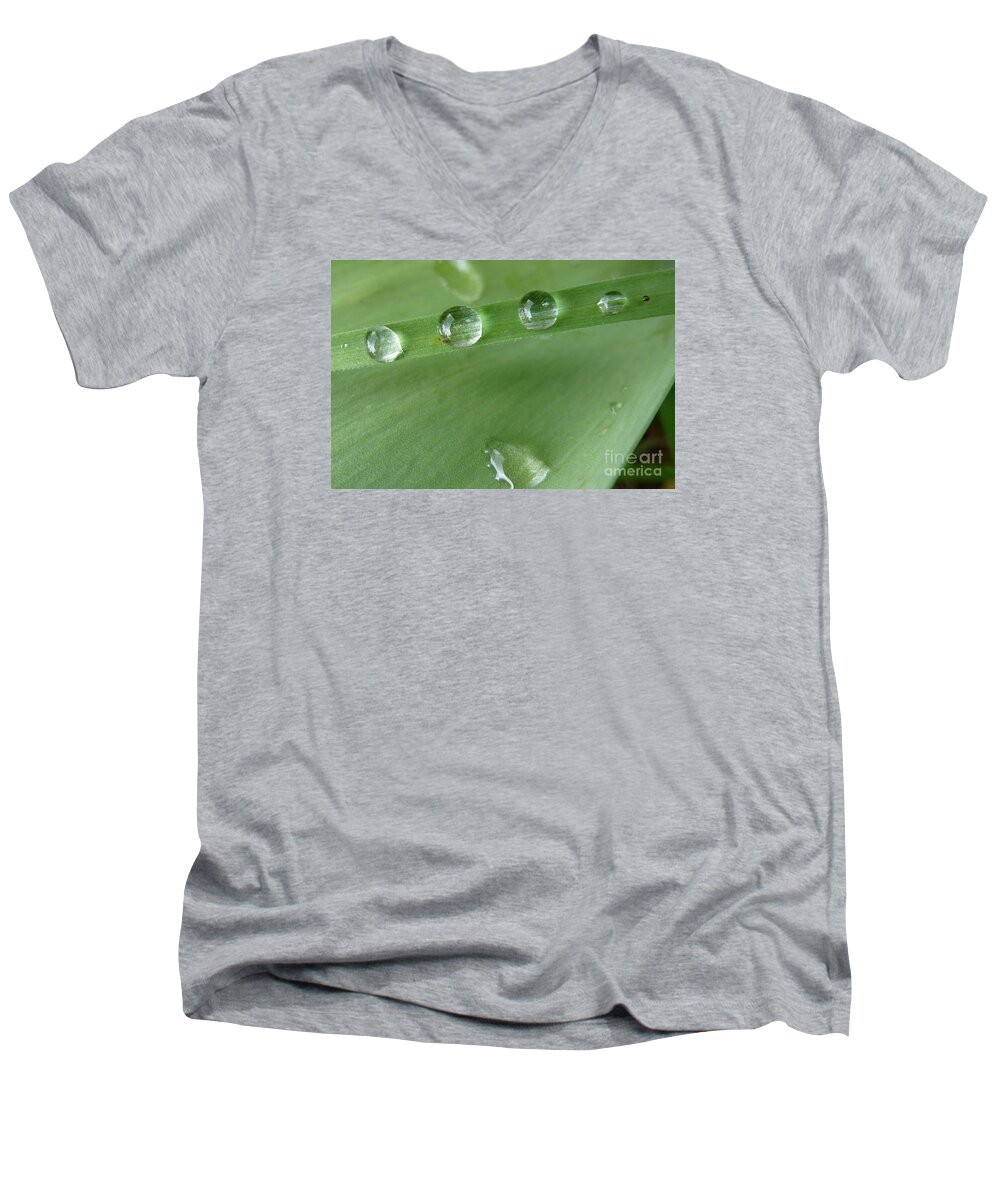 After The Rain Men's V-Neck T-Shirt featuring the photograph After the rain by Jean Bernard Roussilhe