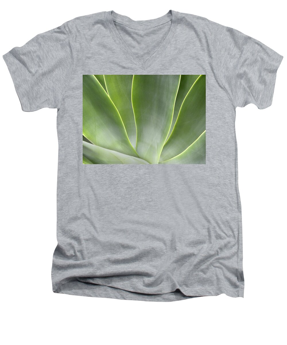 Agave Men's V-Neck T-Shirt featuring the photograph Agave Leaves by Rich Franco