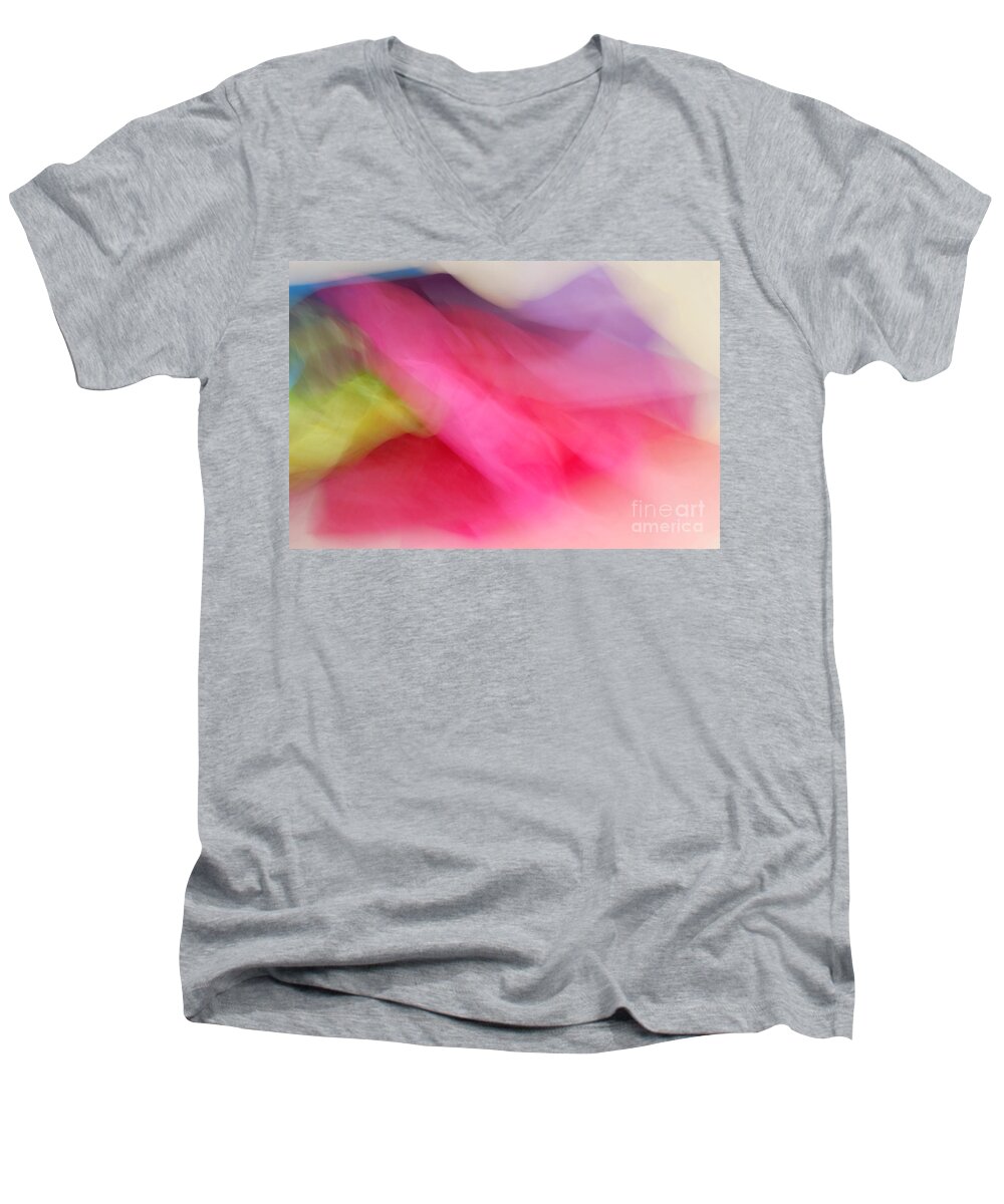 Abstract Men's V-Neck T-Shirt featuring the photograph Air Paint by Lorenzo Cassina
