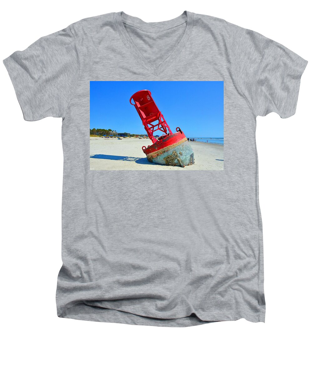 All Washed Up Men's V-Neck T-Shirt featuring the photograph All Washed Up by Lisa Wooten