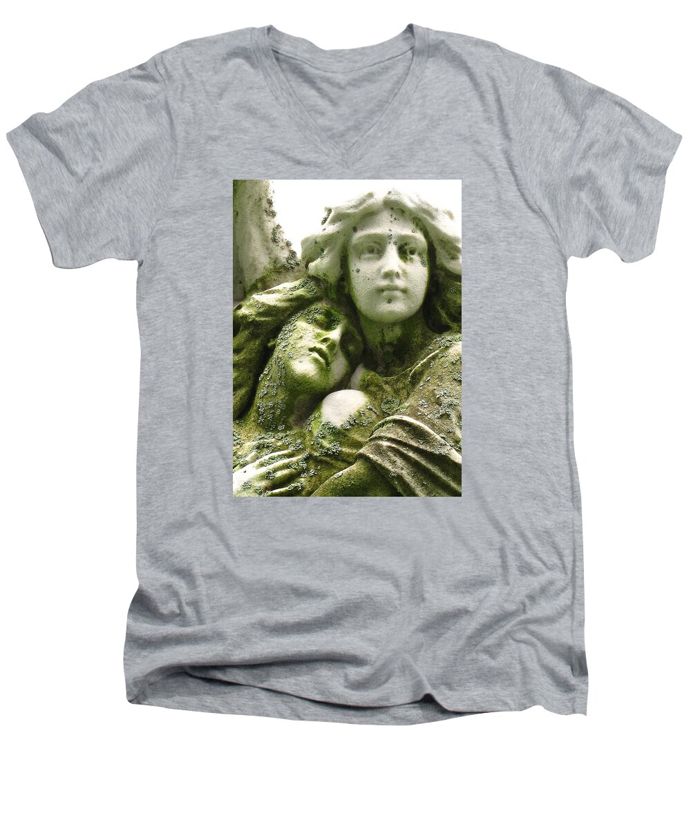 Angels Men's V-Neck T-Shirt featuring the photograph Allegorical Theory by Char Szabo-Perricelli