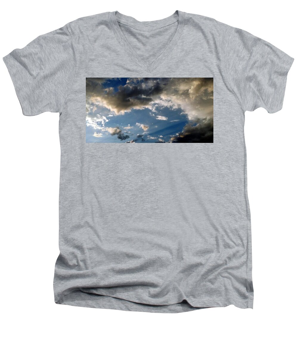 Cloud Men's V-Neck T-Shirt featuring the photograph Amazing Sky Photo by J R Yates