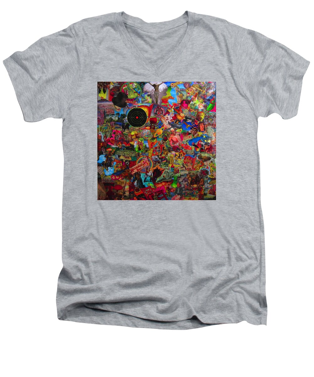  Men's V-Neck T-Shirt featuring the painting American Heritage by Steve Fields