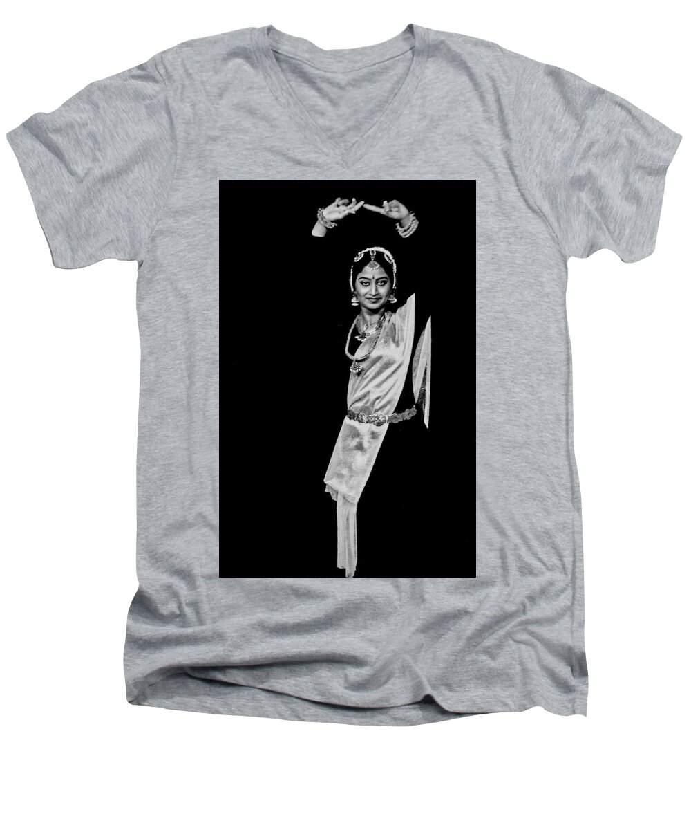  Men's V-Neck T-Shirt featuring the photograph Anu by Michael Nowotny
