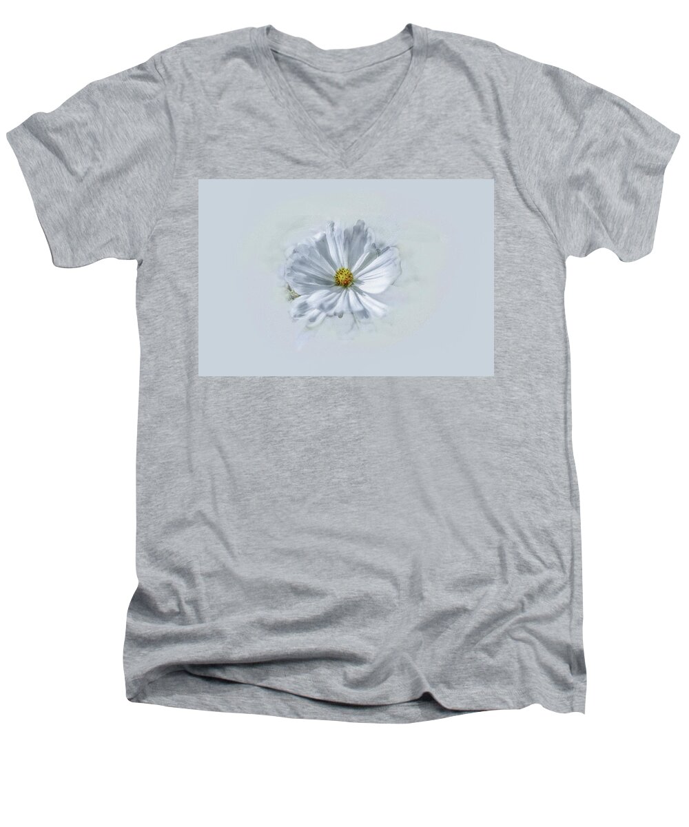 Plant Men's V-Neck T-Shirt featuring the photograph Artistic White #g1 by Leif Sohlman