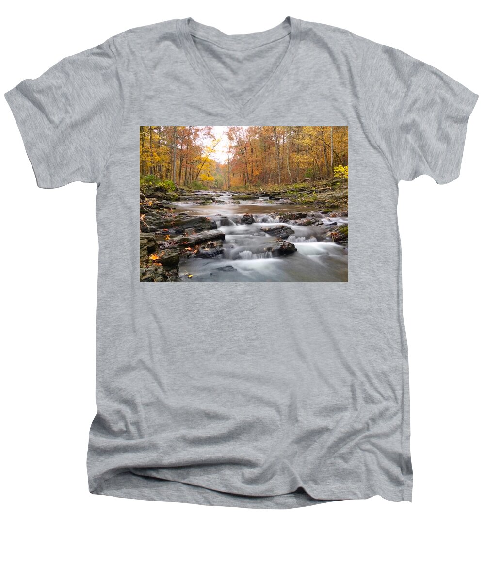 Autumn Men's V-Neck T-Shirt featuring the photograph Autumn Wonder by Doris Aguirre