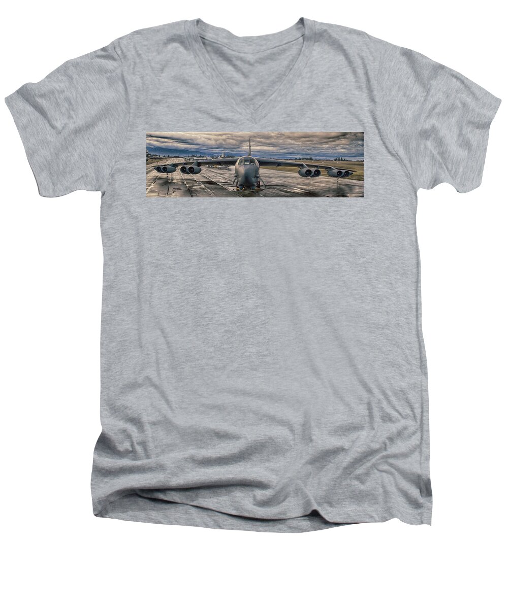 B52 Men's V-Neck T-Shirt featuring the photograph B-52 by Jim Hatch