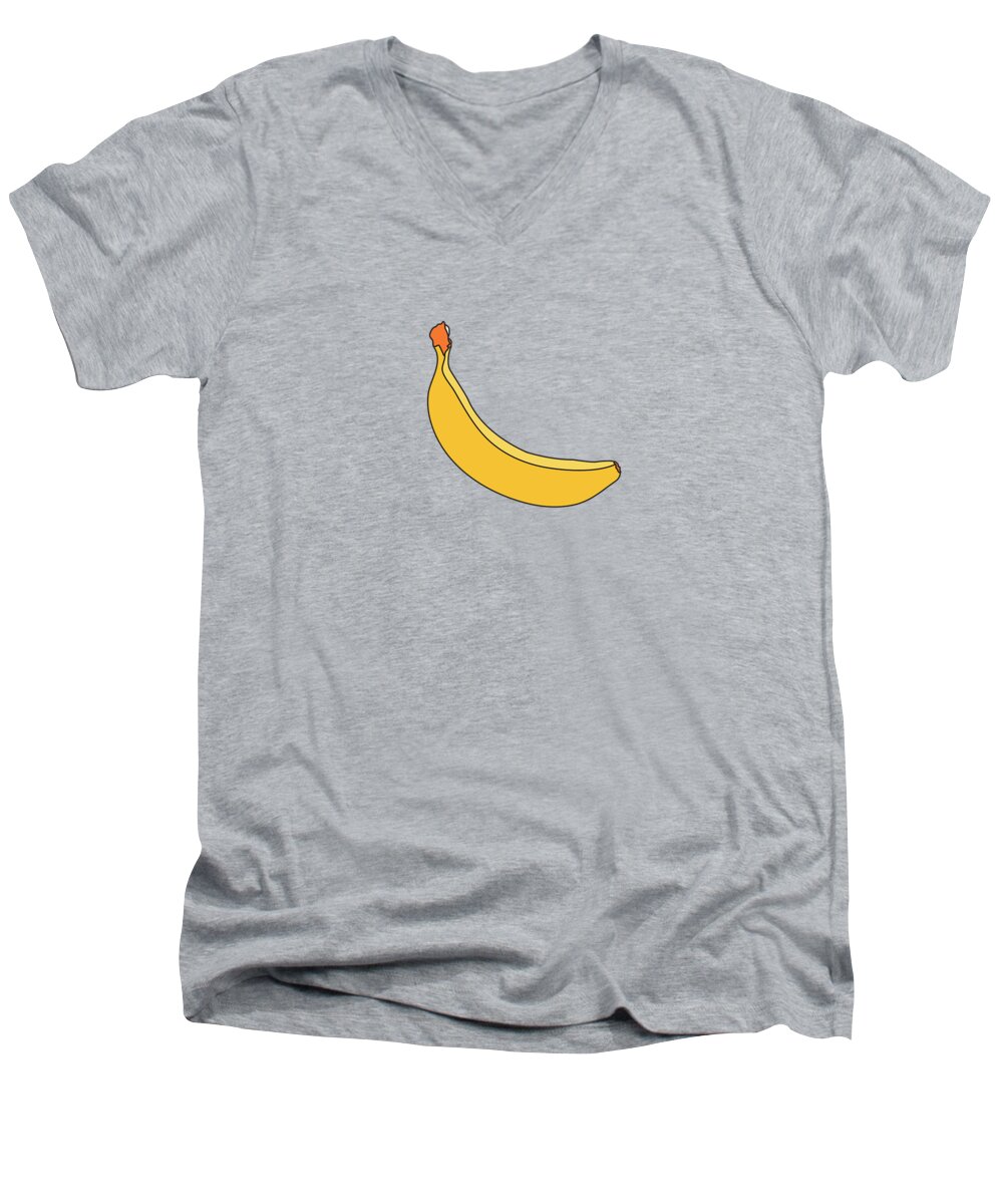 Banana Men's V-Neck T-Shirt featuring the digital art B-a-n-a-n-a-s by Elizabeth Tuck