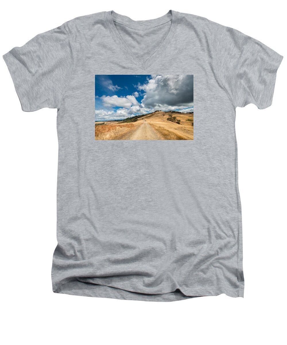 Road Men's V-Neck T-Shirt featuring the photograph Ball Hills in Summer 3 by Greg Nyquist