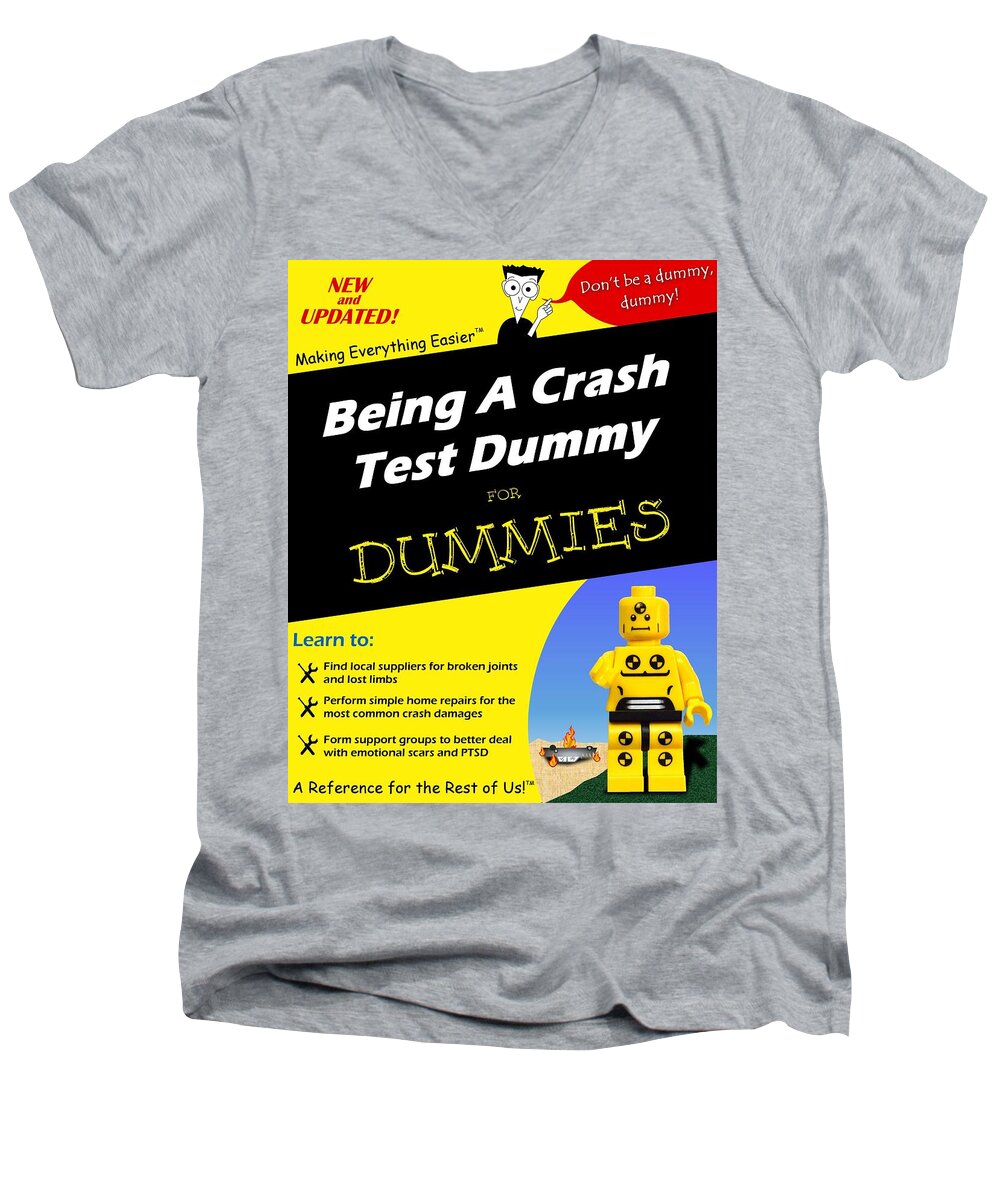 Lego Men's V-Neck T-Shirt featuring the photograph Being A Crash Test Dummy For Dummies by Mark Fuller