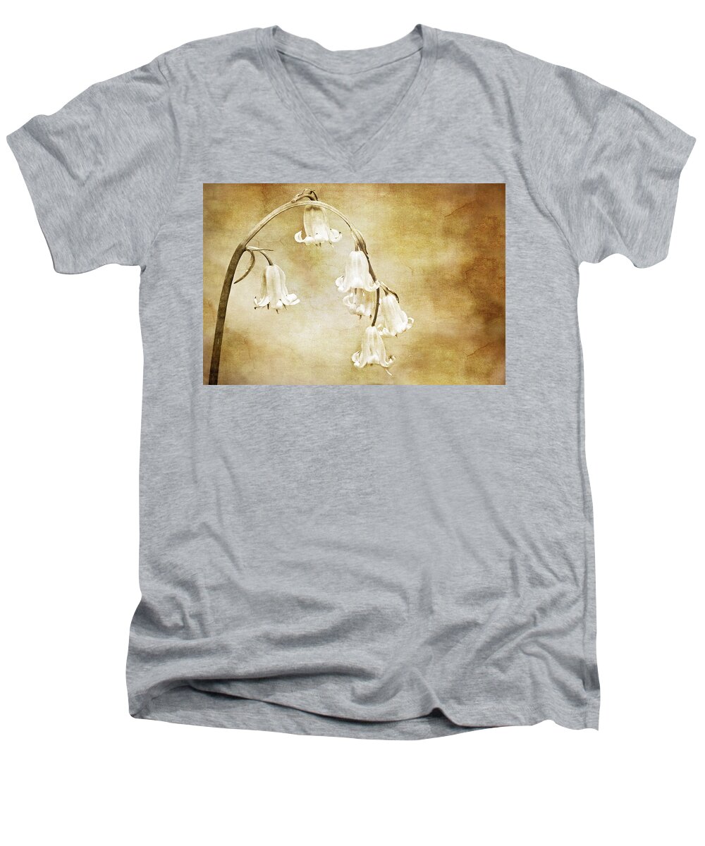 Abstract Men's V-Neck T-Shirt featuring the photograph Bluebell Arch by Meirion Matthias