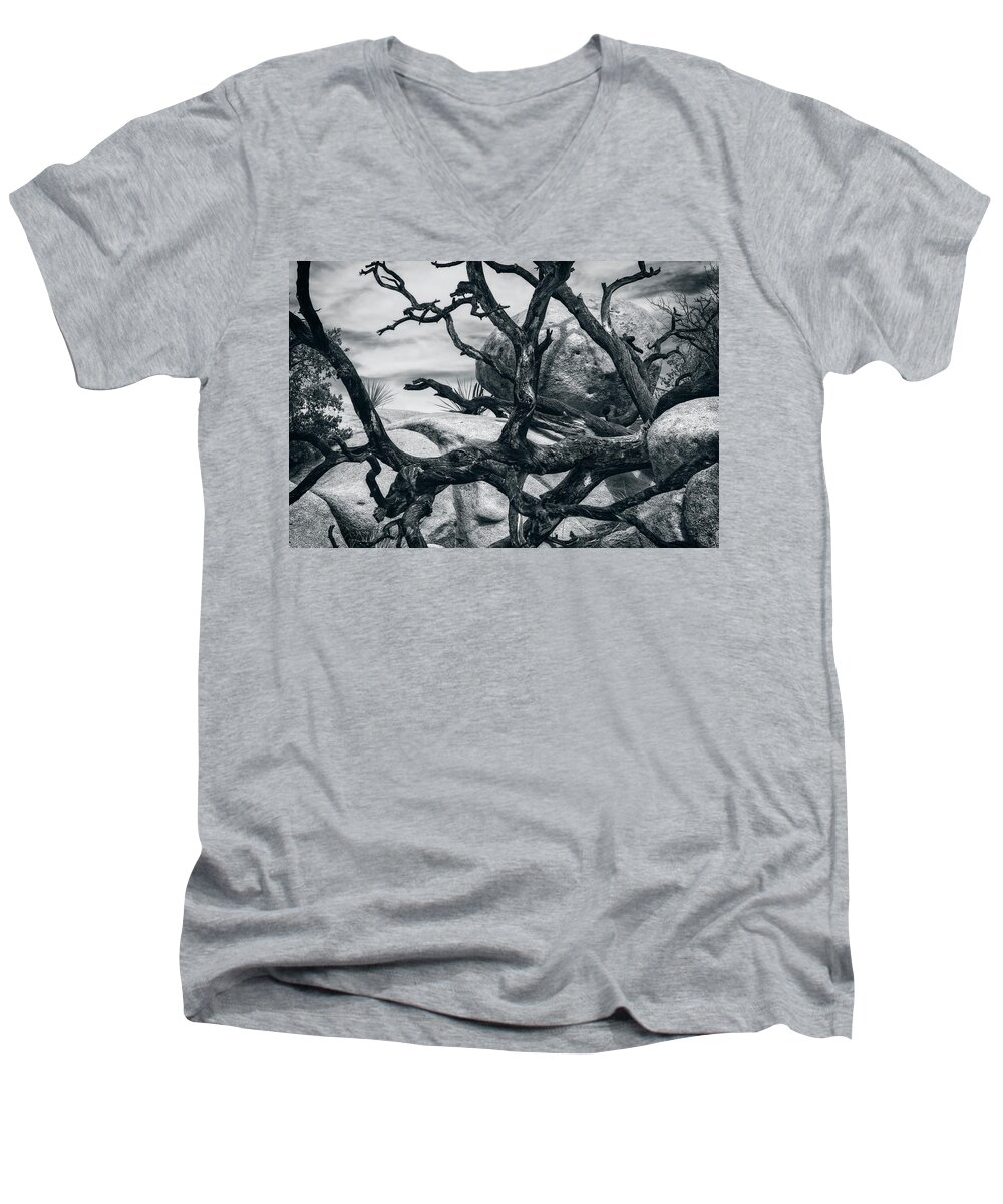 Branches Men's V-Neck T-Shirt featuring the photograph Branches Series 9150697 by Sandra Selle Rodriguez