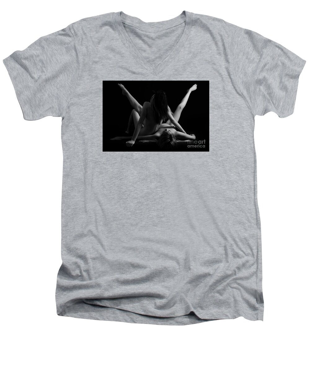Artistic Photographs Men's V-Neck T-Shirt featuring the photograph Breaking glimpse by Robert WK Clark