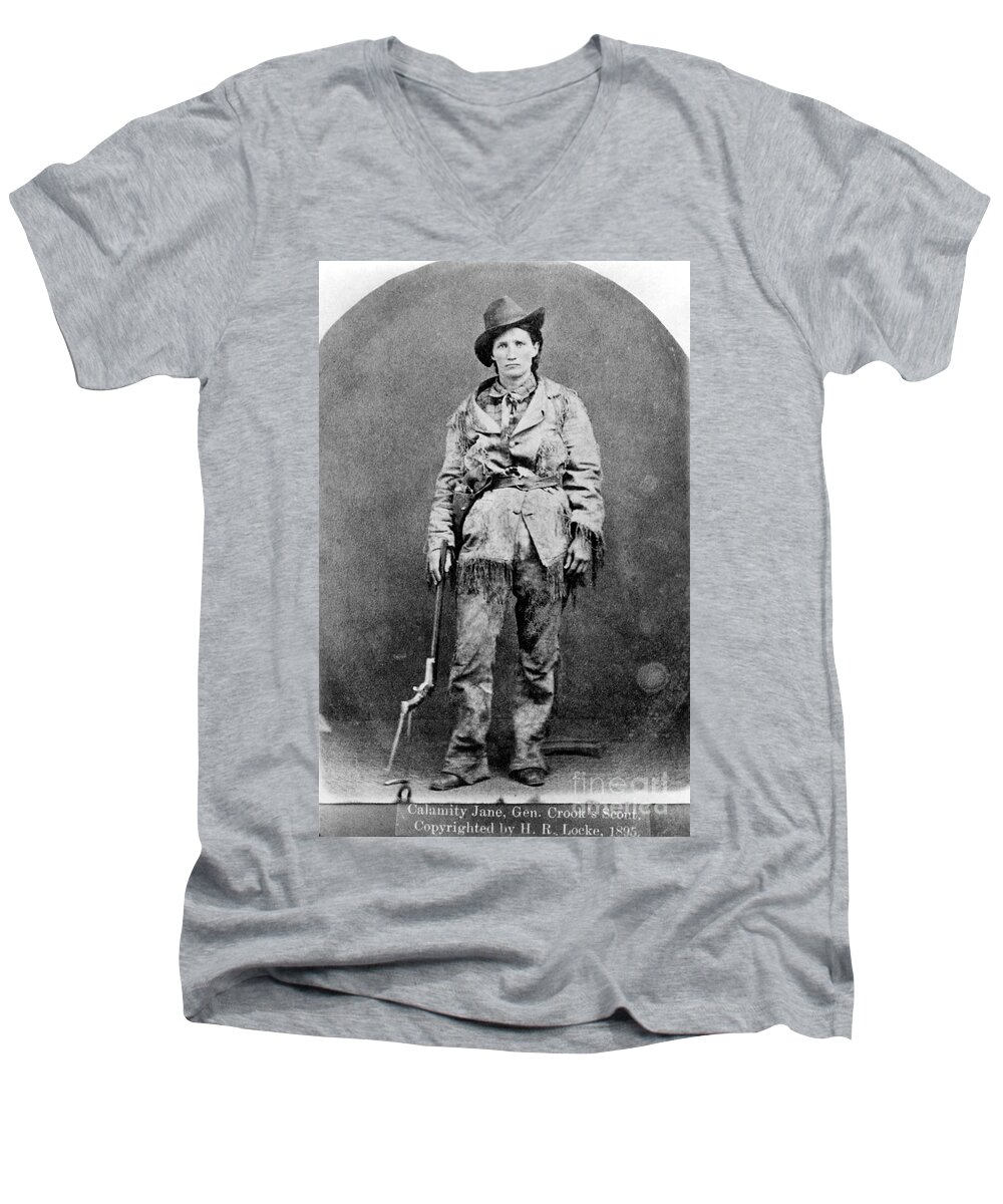 1895 Men's V-Neck T-Shirt featuring the photograph Calamity Jane by Granger