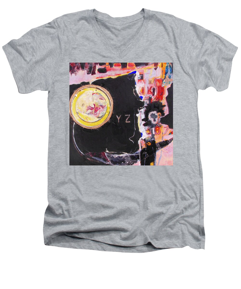 Circle Men's V-Neck T-Shirt featuring the painting Circle of Life by Carole Johnson