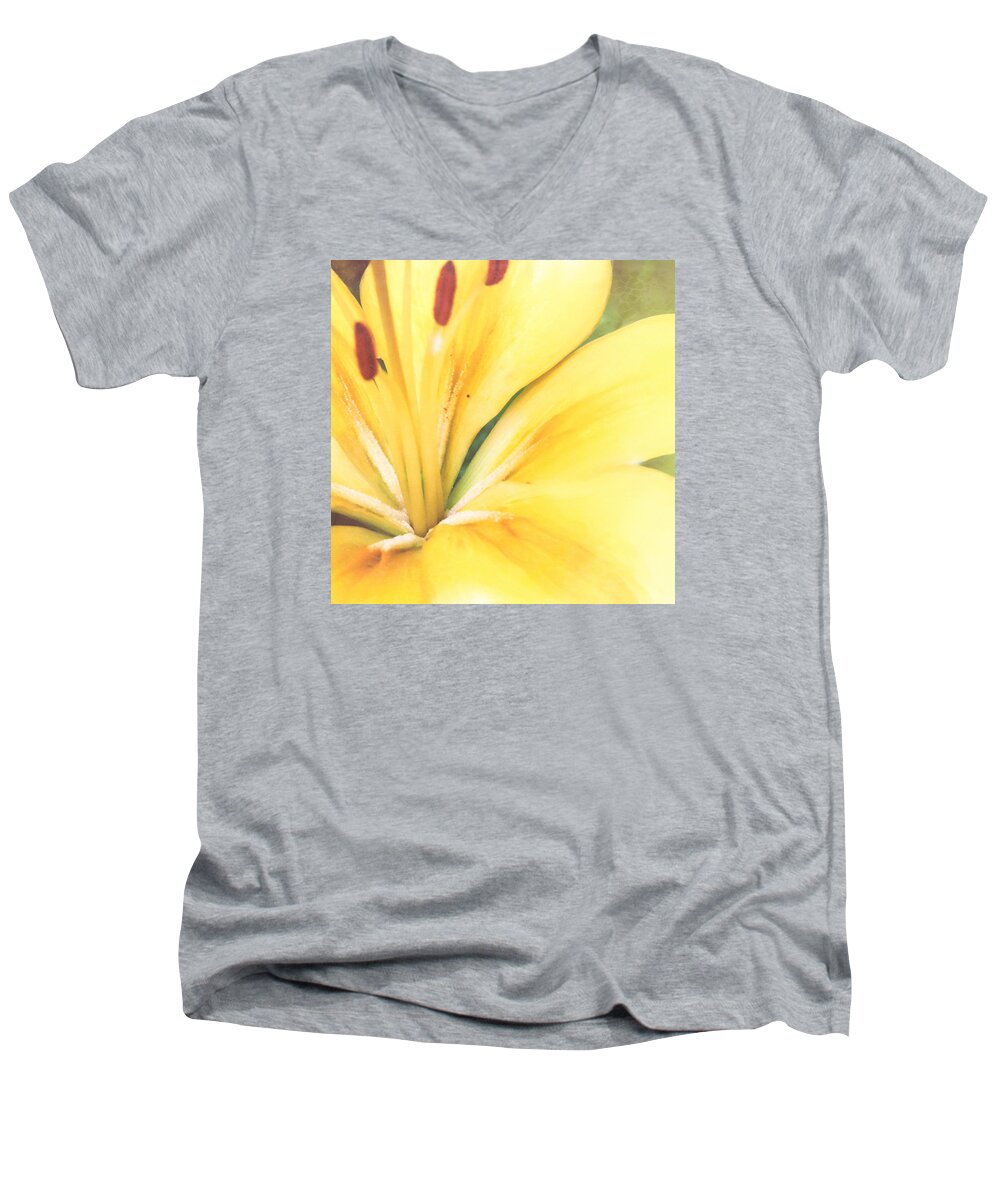 Blossom Men's V-Neck T-Shirt featuring the photograph Citrine Blossom by Sand And Chi