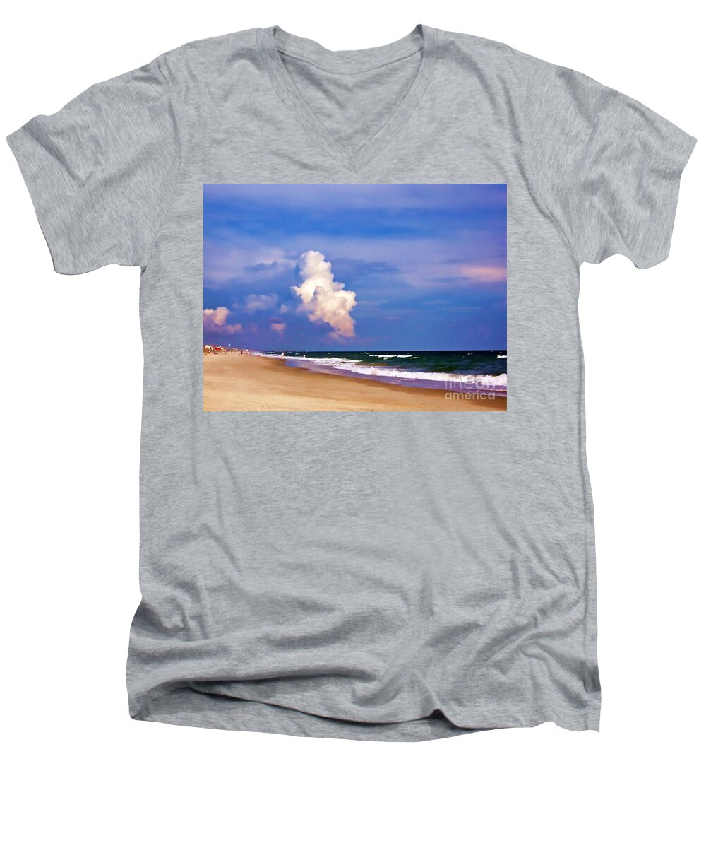 Clouds Men's V-Neck T-Shirt featuring the photograph Cloud Approaching by Roberta Byram