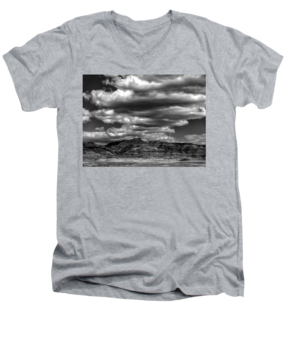 Coal Cayon Men's V-Neck T-Shirt featuring the photograph Coal Canyon by Louis Dallara
