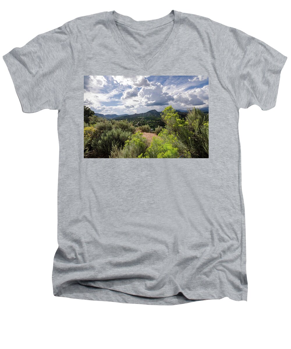 Durango Men's V-Neck T-Shirt featuring the photograph Colorado Summer by Margaret Pitcher