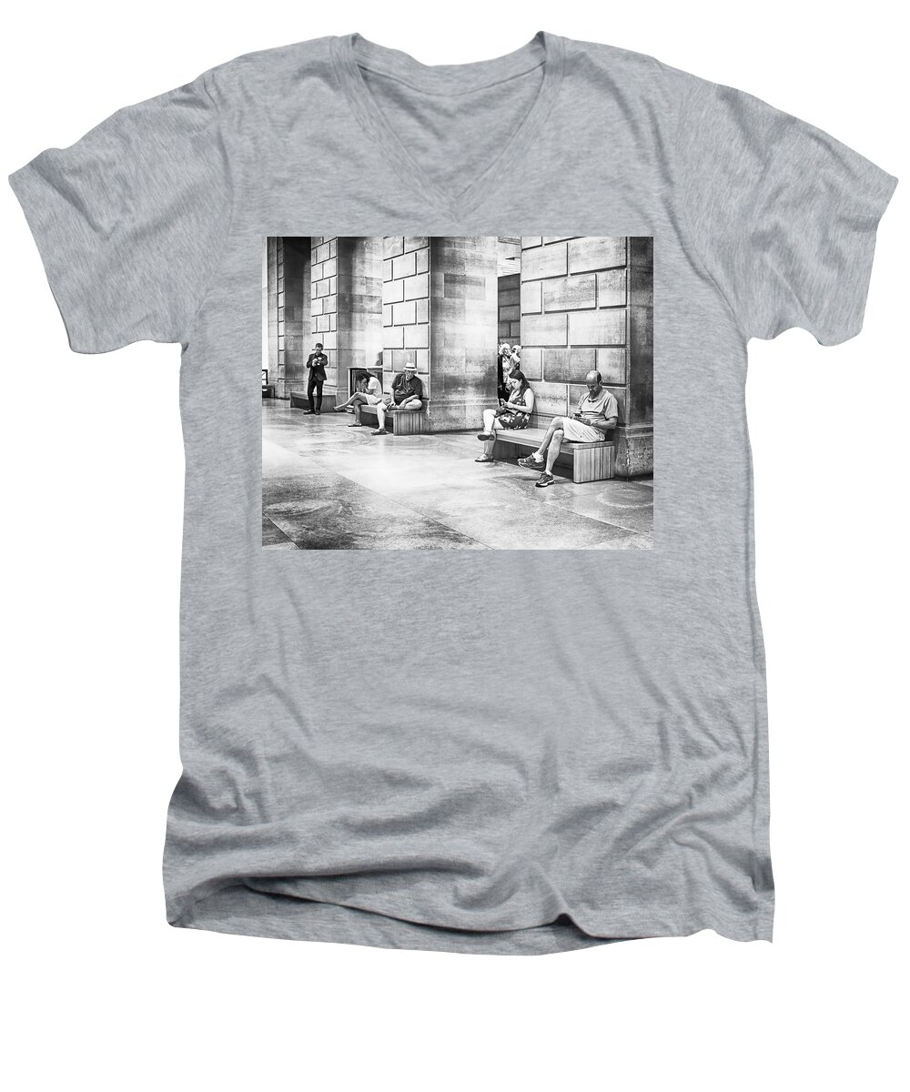 Time Men's V-Neck T-Shirt featuring the photograph Concentration by Hugh Smith