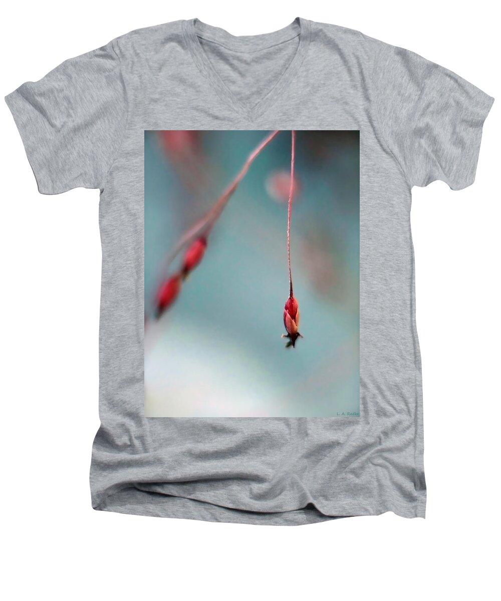 Abstract Men's V-Neck T-Shirt featuring the photograph Dance by Lauren Radke