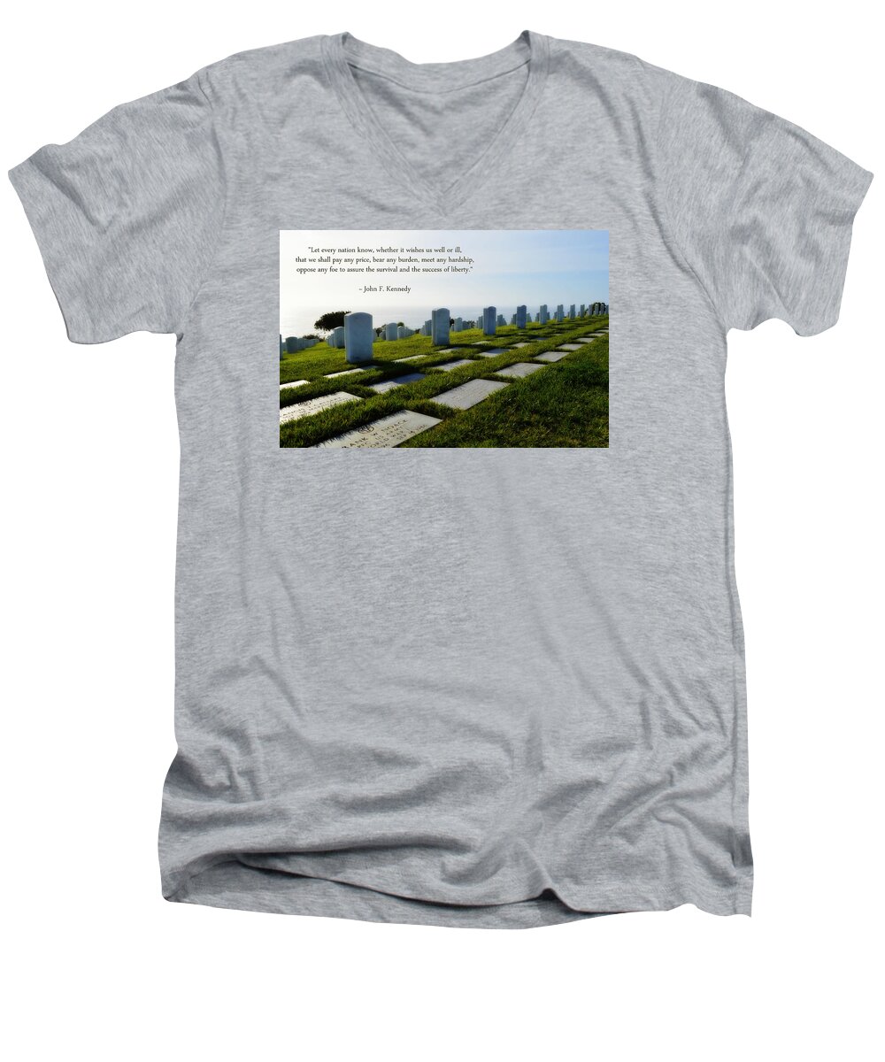 Defending Liberty Men's V-Neck T-Shirt featuring the photograph Defending Liberty by Glenn McCarthy Art and Photography