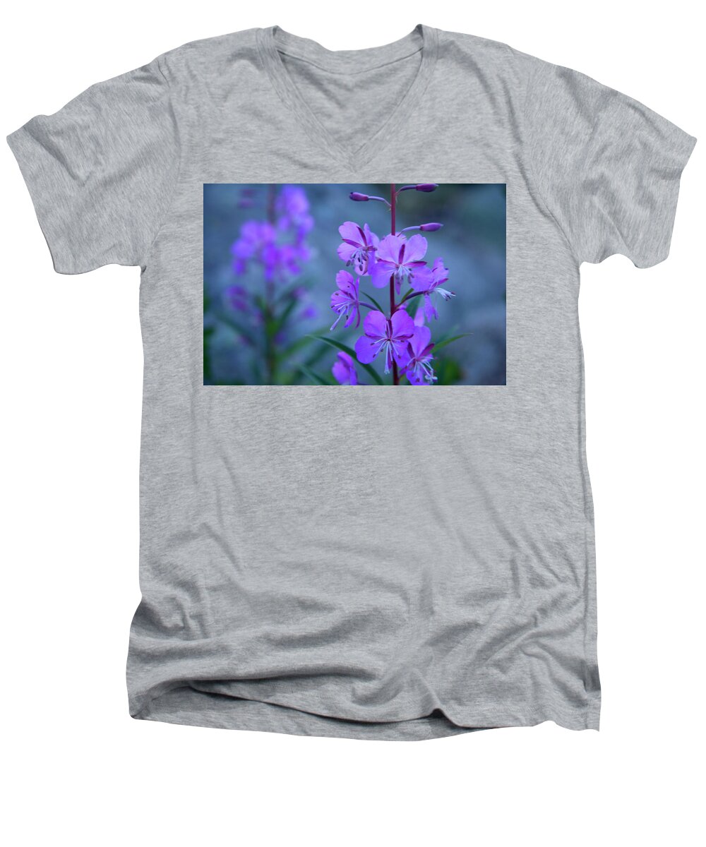 Flowers Men's V-Neck T-Shirt featuring the photograph Desert Flowers #2 by David Chasey