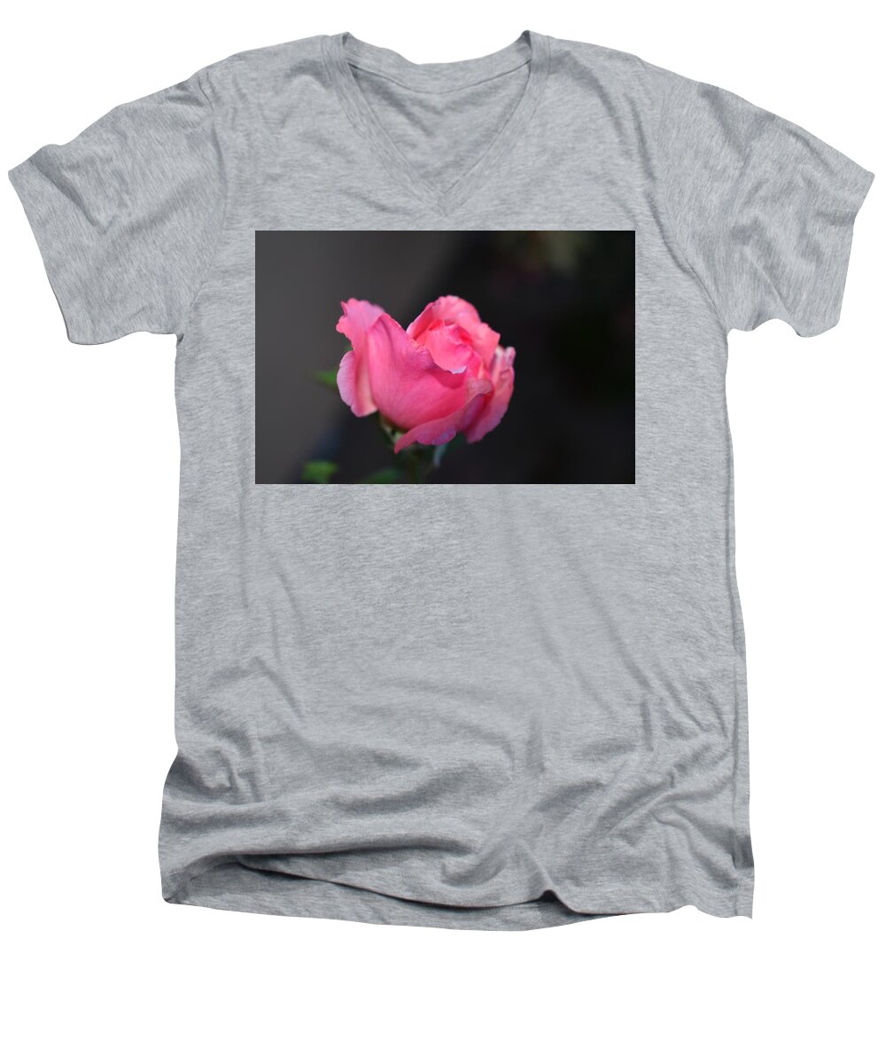 Desert Men's V-Neck T-Shirt featuring the photograph Desert Rose 1 by Nina Kindred