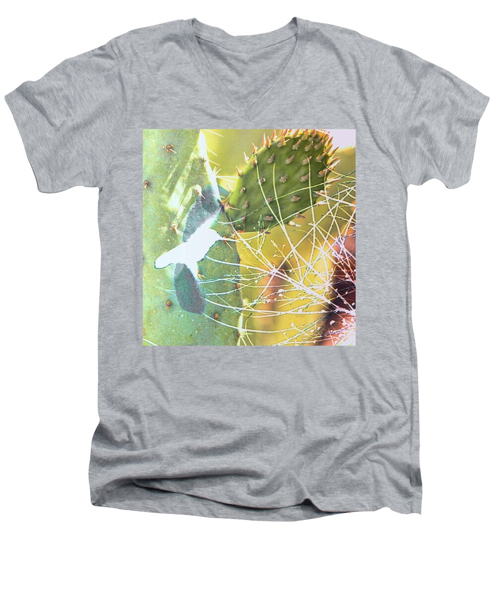Bird Men's V-Neck T-Shirt featuring the photograph Desert Spring by Kathy Bassett