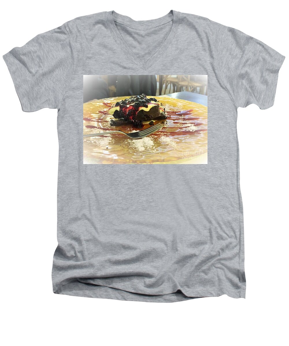 Dessert Men's V-Neck T-Shirt featuring the photograph Dessert Italian Style by Marcia Breznay