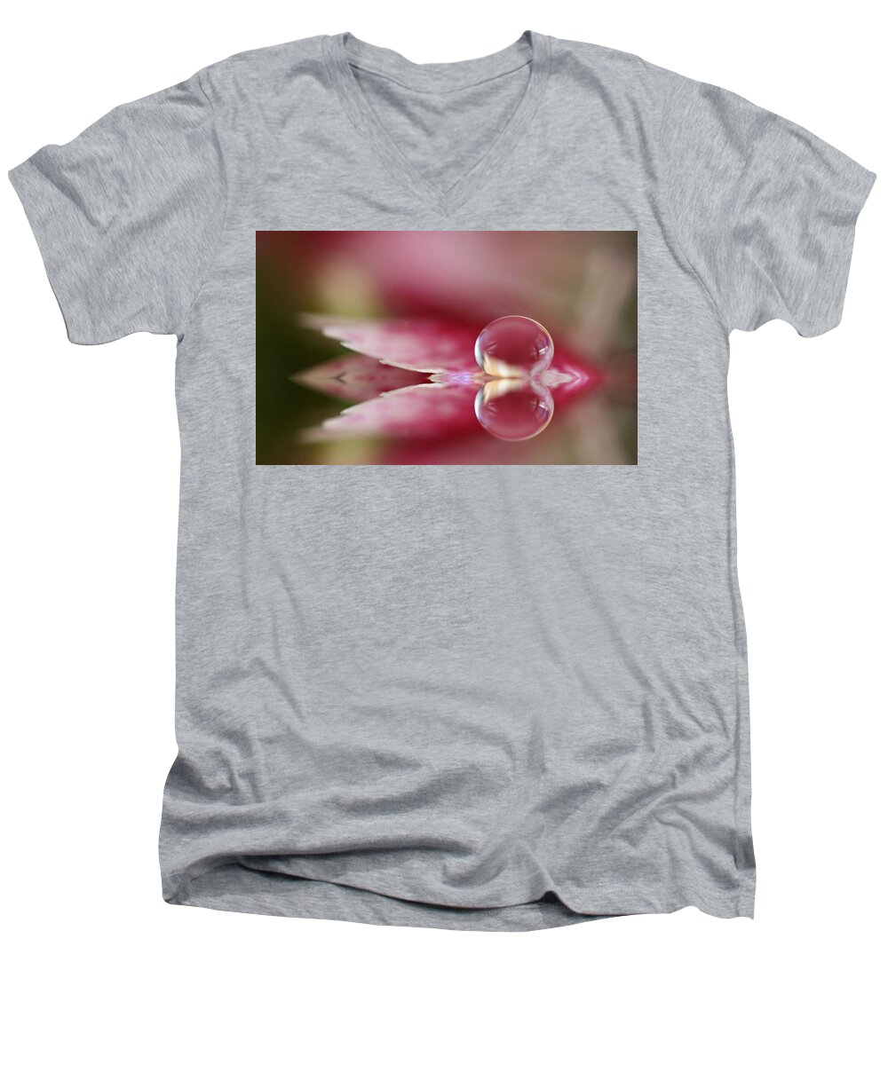 Dianthus Men's V-Neck T-Shirt featuring the photograph Dianthus Dreaming by Kym Clarke