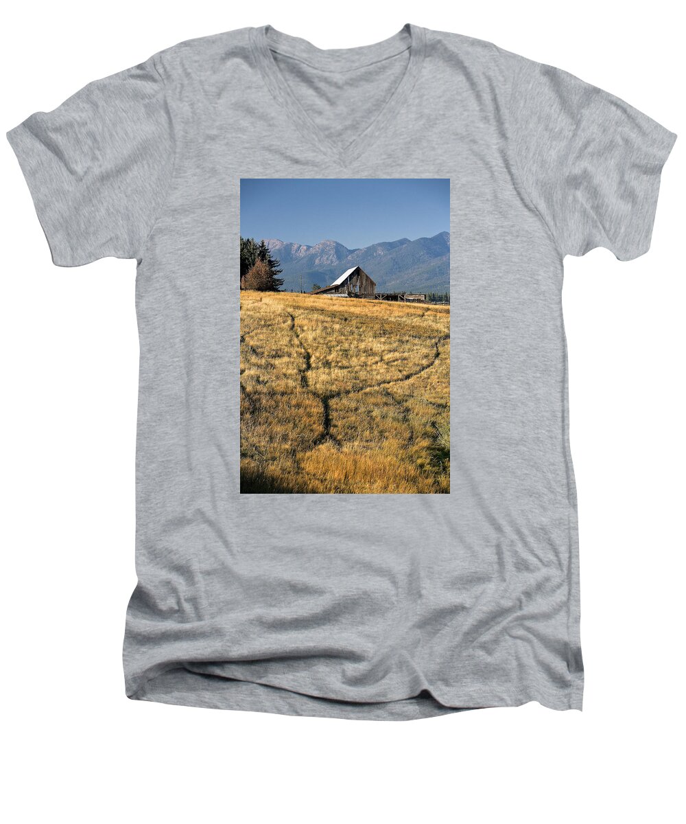 Lawrence Men's V-Neck T-Shirt featuring the photograph Divergence by Lawrence Boothby