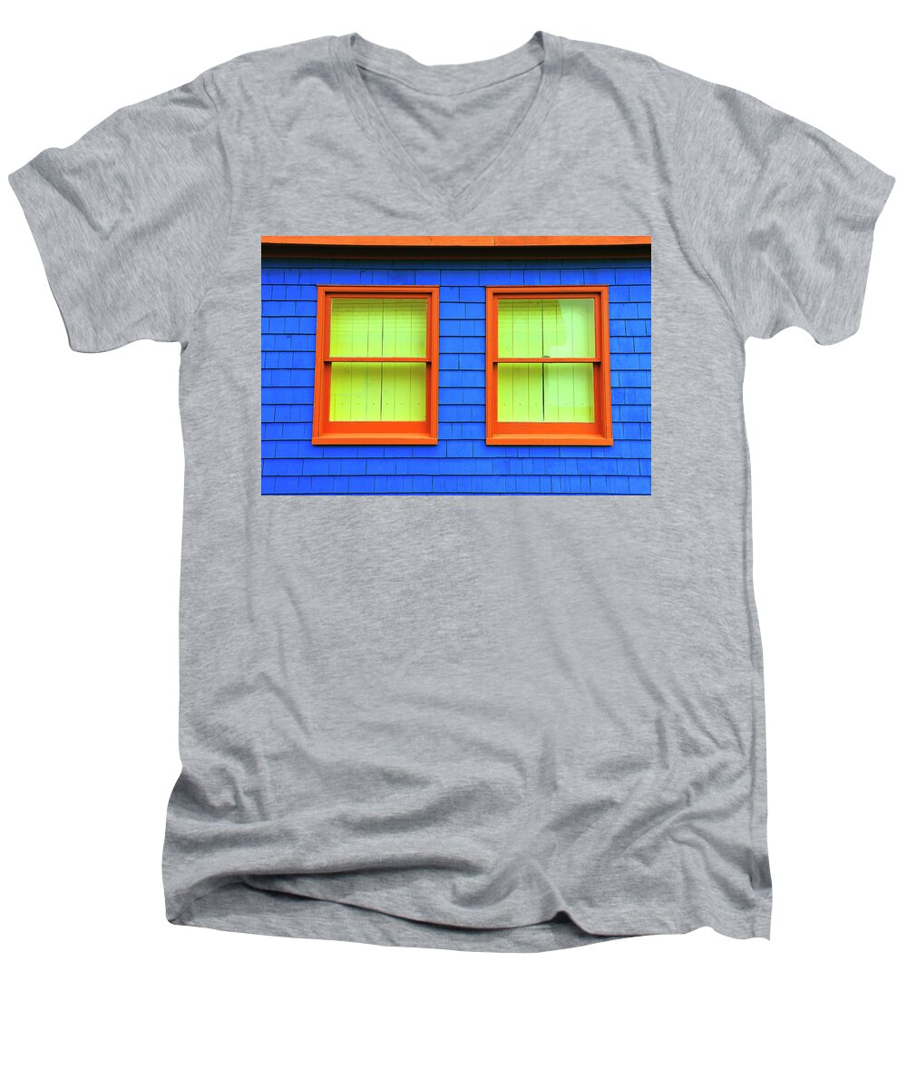 Window Men's V-Neck T-Shirt featuring the photograph Double Pane by Tony Beck